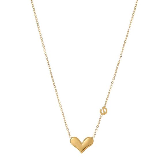 18K Gold Plated Women's Romantic Heart Necklace Gift for Her Everyday Luxury - Picture 3 of 10
